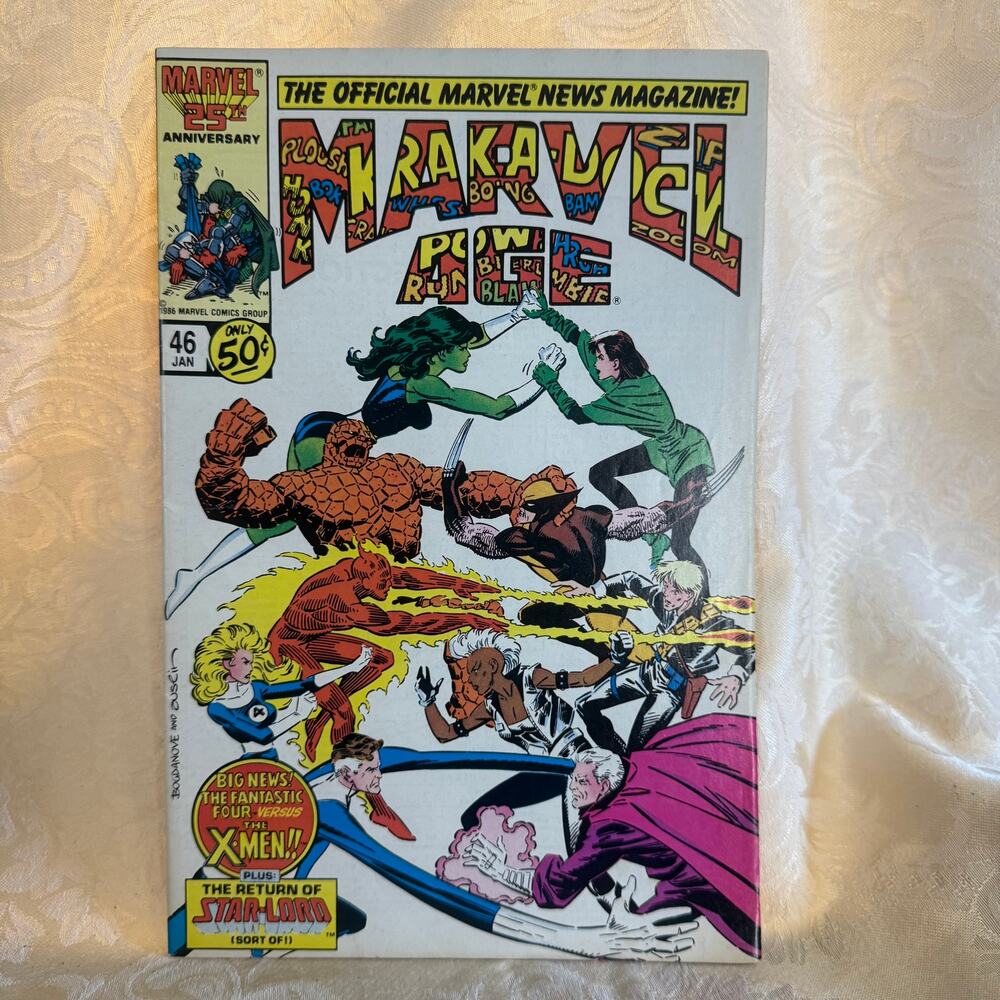 Marvel Age #46 1987 X-Men Fantastic Four Star-Lord Marvel Magazine